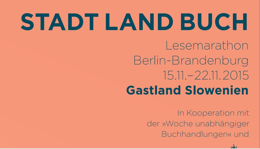 Lesemarathon von STADT LAND BUCH in Berlin ab 15. November
