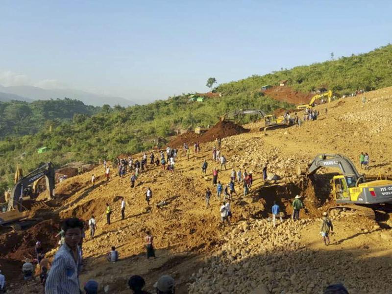 Jademinen: Schon mehr als 90 Tote bei Erdrutsch in Myanmar