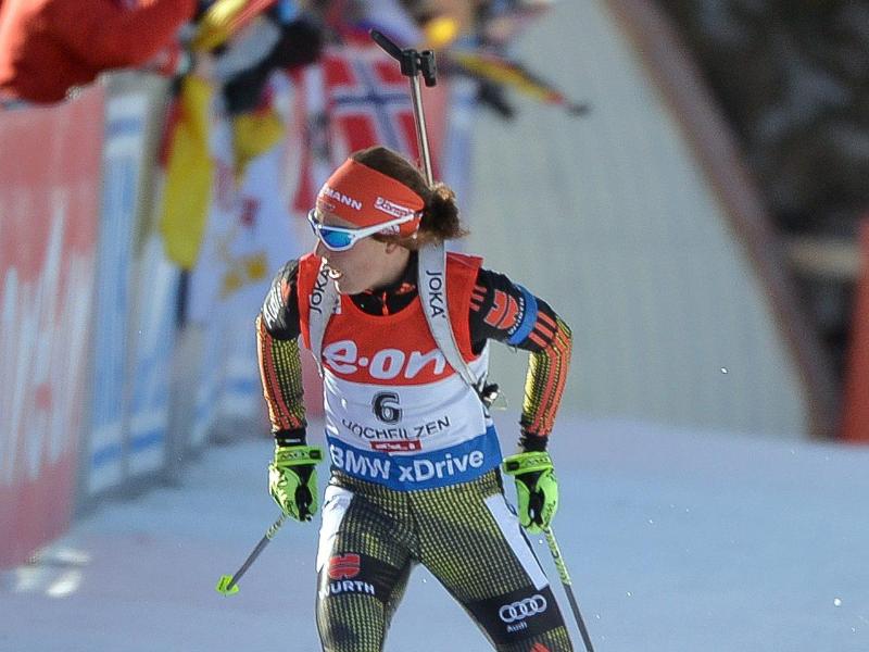 Biathlon-Sprint: Dahlmeier Zweite, Hildebrand Dritte