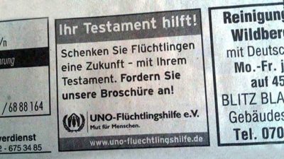 „Schenken Sie Flüchtlingen ihr Testament!“: Anonymous kritisiert UN-Kampagne