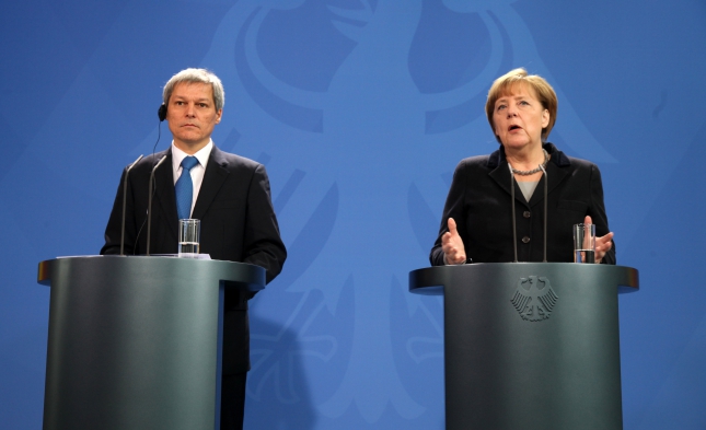 Merkel stellt Ciolos Schengen-Mitgliedschaft Rumäniens in Aussicht