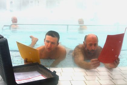 Arbeitspause im Heilwasser