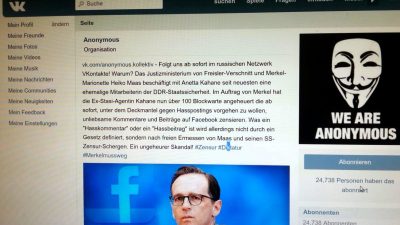 Nach Anonymous-Zensur: Deutsche Facebook-Follower ziehen gemeinsam mit Anonymous auf VKontakte um