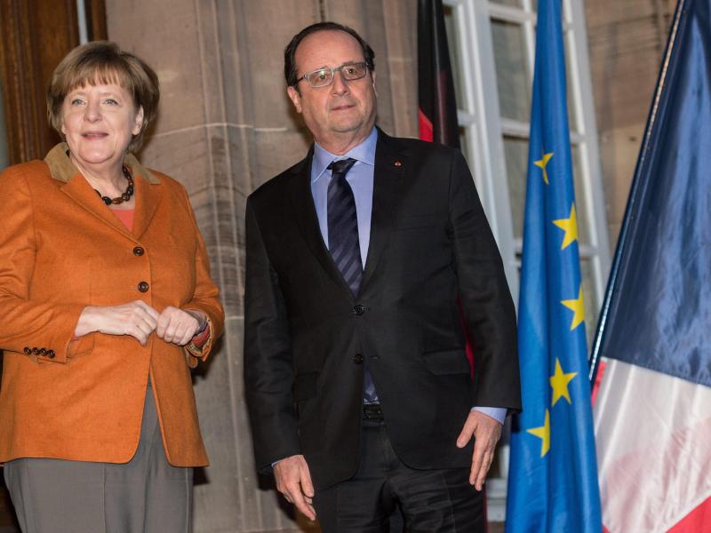 Vor Türkei-Besuch: Merkel trifft Hollande in Straßburg
