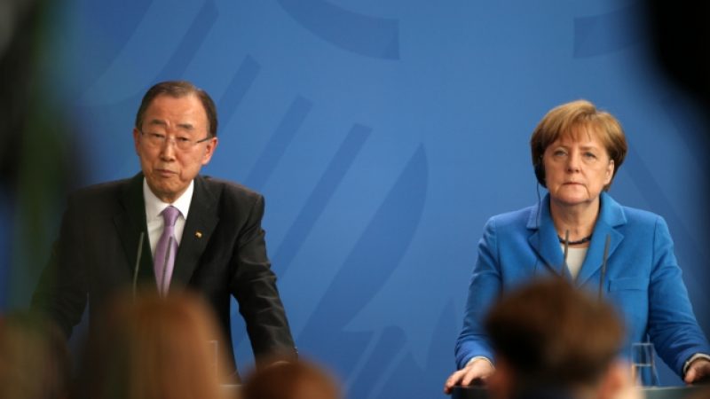 Ban Ki-moon und Merkel besorgt über „massive Flüchtlingsbewegungen“