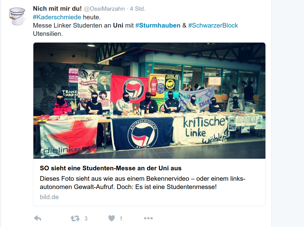 Antifa mit Sturmhauben auf Uni-Messe: „Uni-Mainz hat Extremismus-Problem“