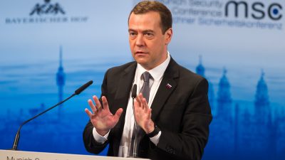 „Wirklich schade um Europa“ – sagt Russlands Ministerpräsident Medwedew