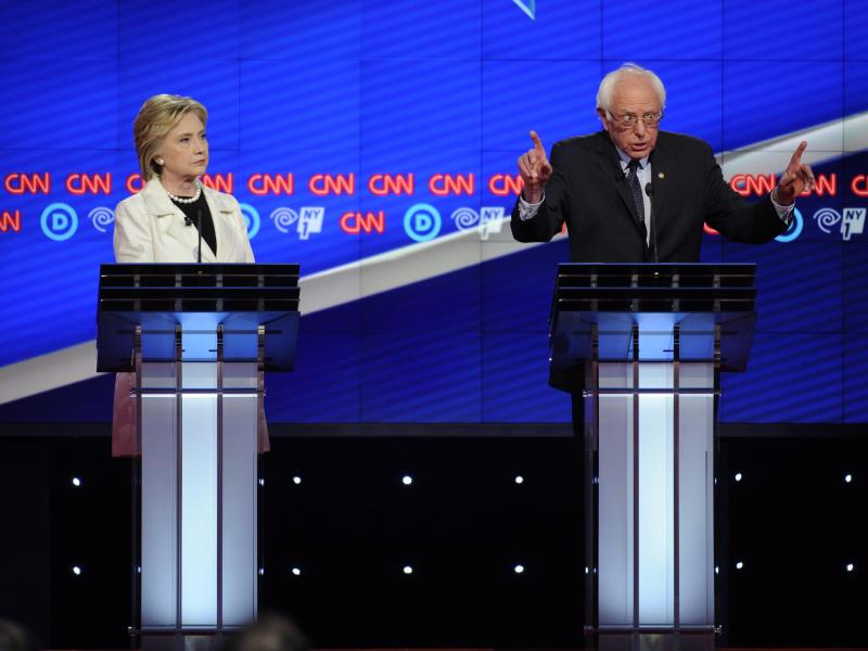 Clinton und Sanders mit hitziger Debatte vor New-York-Wahl