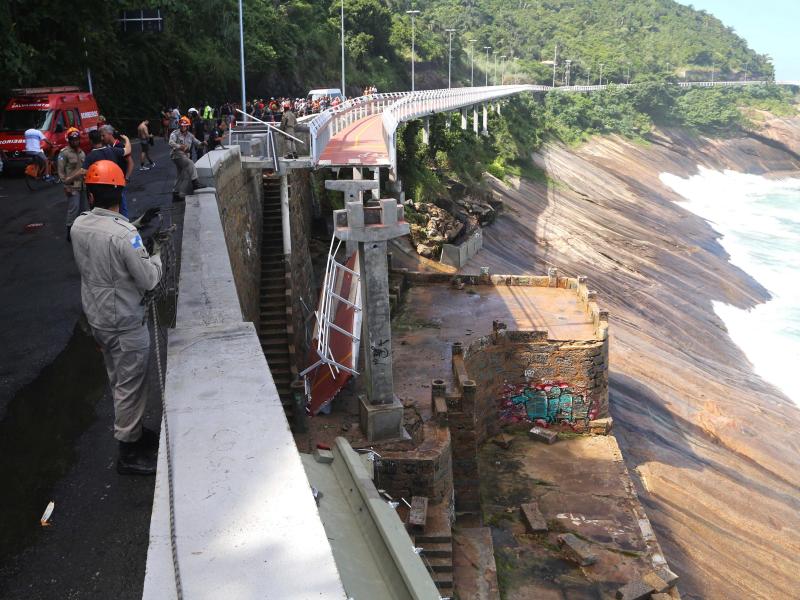 Rios Olympia-Radweg an Steilküste eingestürzt: Zwei Tote