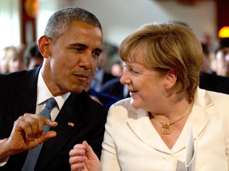 Merkel und Obama kommen zu politischen Gesprächen zusammen