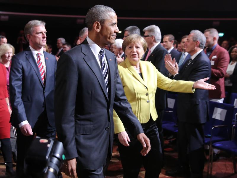 Obama und Merkel öffnen die Pforten der Hannover Messe