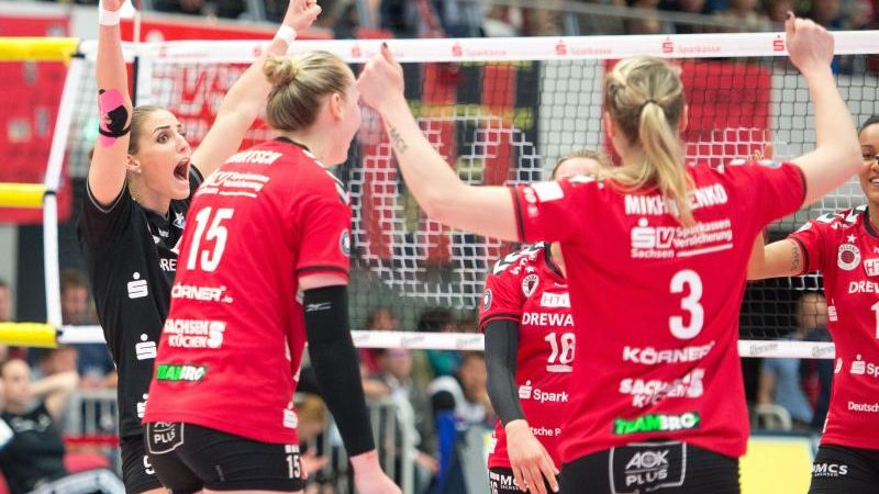 Volleyballerinnen des Dresdner SC gelingt Titel-Hattrick