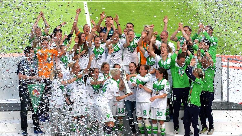 Wolfsburger Frauen feiern DFB-Pokalsieg