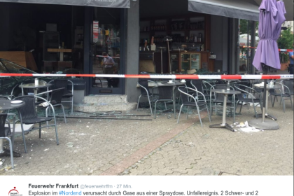 Explosion in Frankfurter Café: Polizei geht von technischem Defekt aus