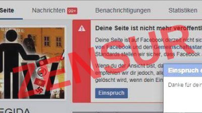 Update: PEGIDA ist auf Facebook wieder erreichbar – Zensur auf Druck von Heiko Maas?