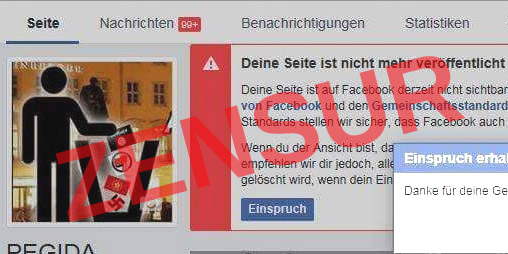 Update: PEGIDA ist auf Facebook wieder erreichbar – Zensur auf Druck von Heiko Maas?