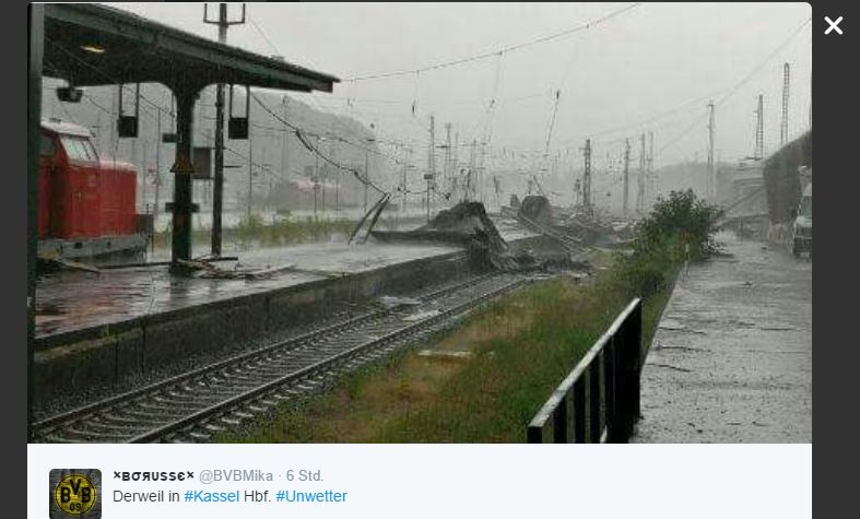 Sturm deckt Kasseler Hbf ab — Tausende Reisende sitzen fest