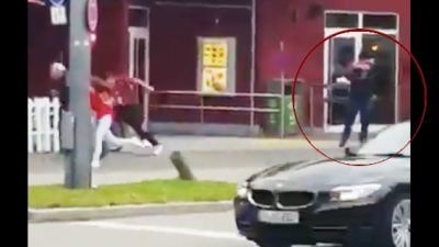 Video: Täter schießt vor Fast-Food-Restaurant wahllos auf Menschen