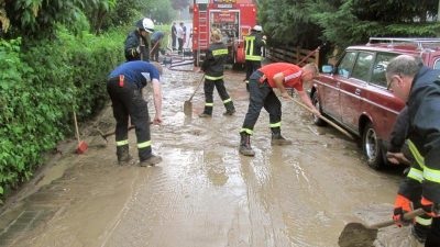 Starkregen sorgt für Überschwemmungen im Südwesten