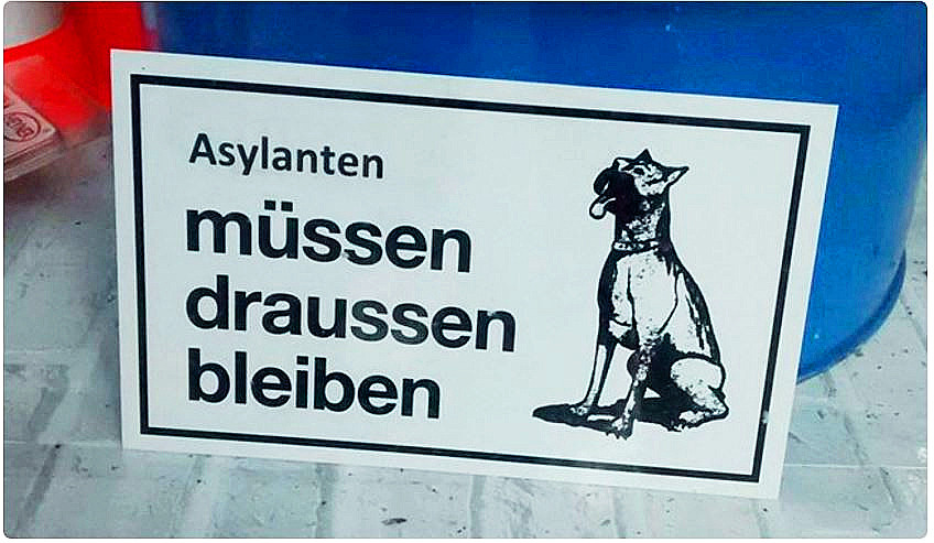 Ärger wegen Hundeverbots-Schild: „Asylanten müssen draußen bleiben“