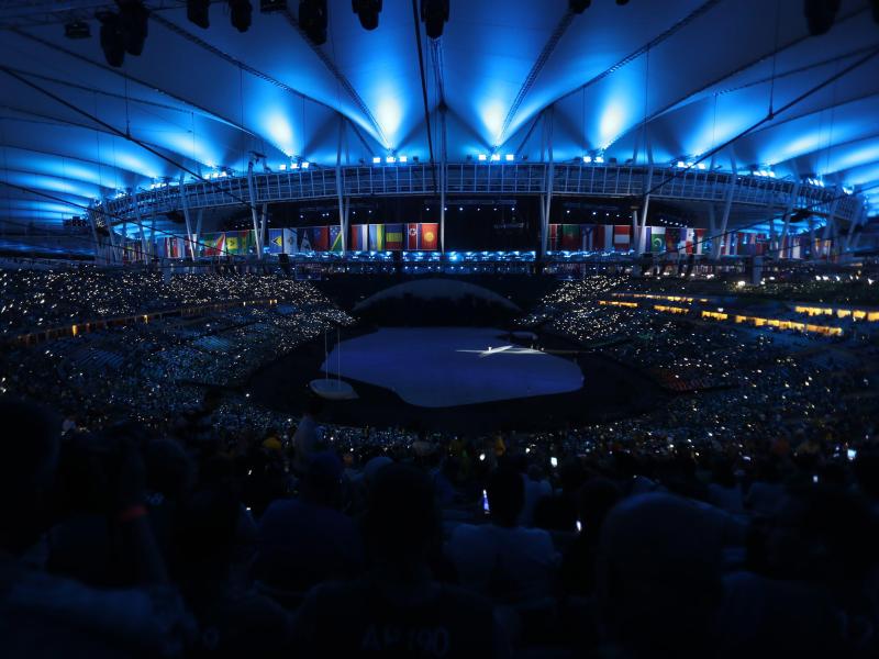 Eröffnungsfeier für die Olympischen Spiele beginnt