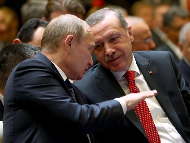 Putin zu Gesprächen mit Erdogan in Ankara