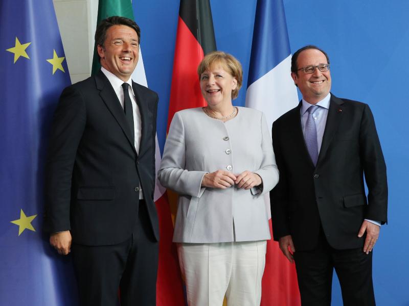 Merkel, Renzi und Hollande beraten über Zukunft Europas