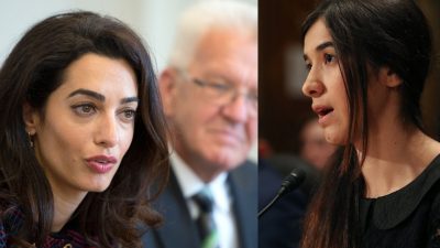 Amal Clooney vertritt jesidische IS-Sex-Sklavin Nadia Murad in Den Haag vor Gericht