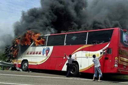 Busunglück in Taiwan mit 26 Toten war Suizid des Fahrers