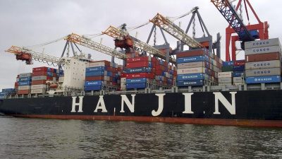 Hanjin-Pleite treibt Frachtraten für Container nach oben