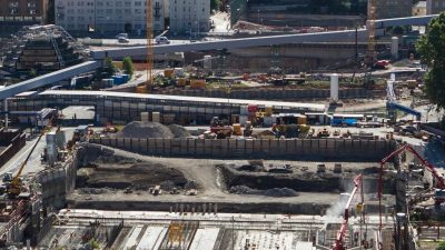 Grundsteinlegung für Milliarden-Bahnprojekt Stuttgart 21