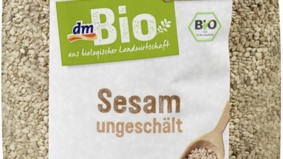 Salmonellengefahr: DM ruft vorbeugend den Artikel „DM-Bio Sesam ungeschält 500 g“ zurück