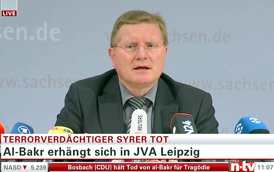 Albakr-Suizid ein Staatsversagen?  JVA verteidigt Umgang mit Terrorverdächtigen als „gesetzgemäß“ und „professionell“