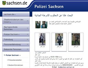 Fahndungsaufruf der Polizei Sachsen zu dem Terrorverdächtigen Jabar Albakr aus Chemnitz Foto: Polizei Sachsen