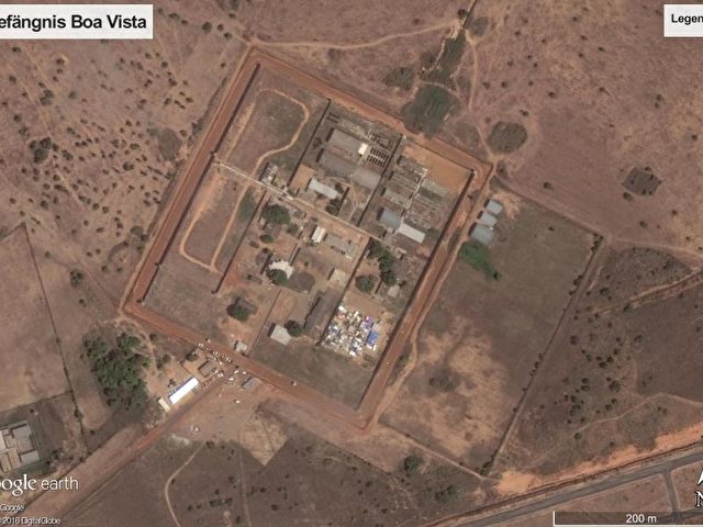 Satellitenbild der Haftanstalt «Penitenciária Agrícola de Monte Cristo» in der Stadt Boa Vista. Foto: Google/dpa/dpa