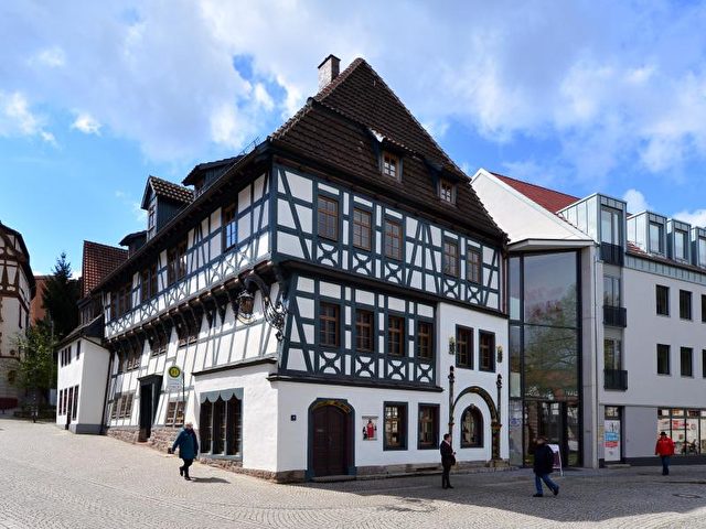 Das sanierte Lutherhaus in Eisenach (Thüringen). Foto: Martin Schutt/dpa