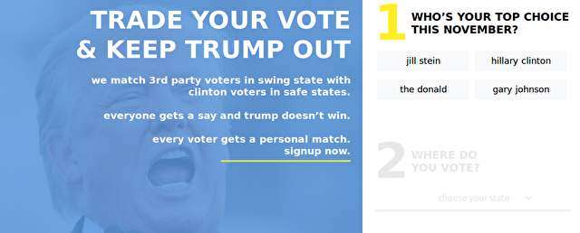 Eine App für den Stimmentausch: „Stimmst Du für Sanders, dann stimme ich für Clinton“