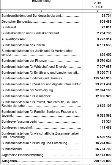 screenshot, Ausgaben Haushaltsplan 2015 / epochtimes
