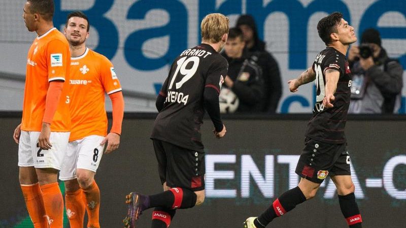Leverkusen macht weiter Boden gut: 3:2 gegen Darmstadt