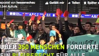 Frankfurter Flughafen: Protest gegen Abschiebungen von Afghanen – Video