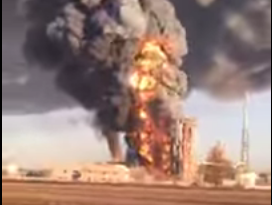 Explosion in einer Öl-Raffinerie in Italien