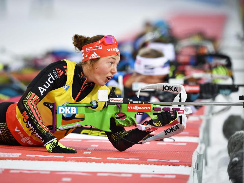 Biathletin Dahlmeier holt mit Sprintsieg in Pokljuka