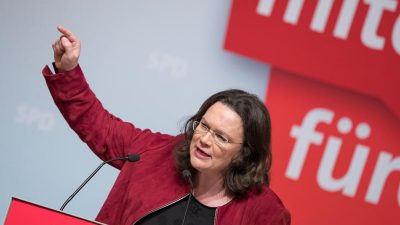 Nahles‘ Renten-Plan unbezahlbar: 90 Milliarden Euro jährlich mehr benötigt