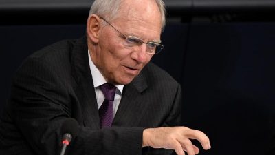 Finanzminister Schäuble plant für 2018 Ausgaben von 335,5 Milliarden Euro