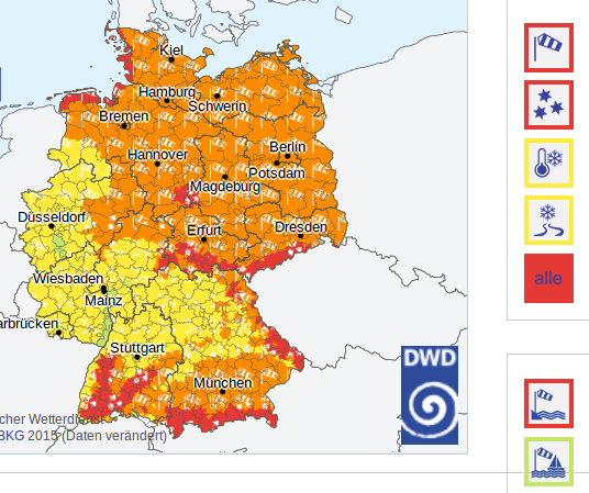 Deutscher Wetterdienst, 3. Januar 2017, 19:43 Uhr Foto: Screenshot/epochtimes