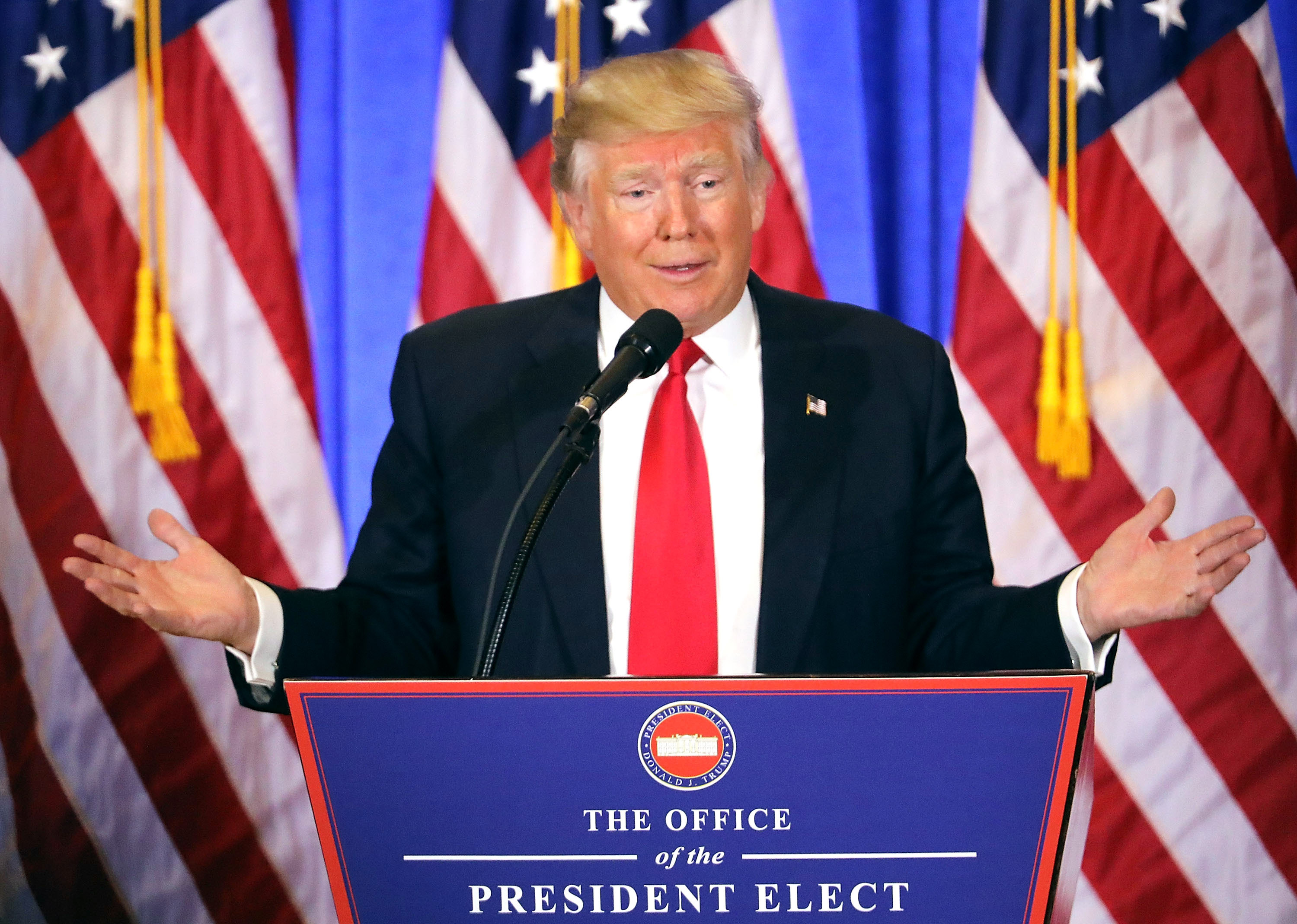 Trumps erste Pressekonferenz im Protokoll: „Alles was ich mir wünsche, sind ehrliche Reporter“