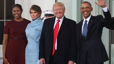 Vor Amtseinführung von Donald Trump: Obamas empfangen Trumps zum Tee im Weißen Haus