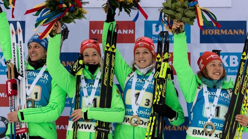 Deutsche Damen-Staffel mit Triumph in Ruhpolding