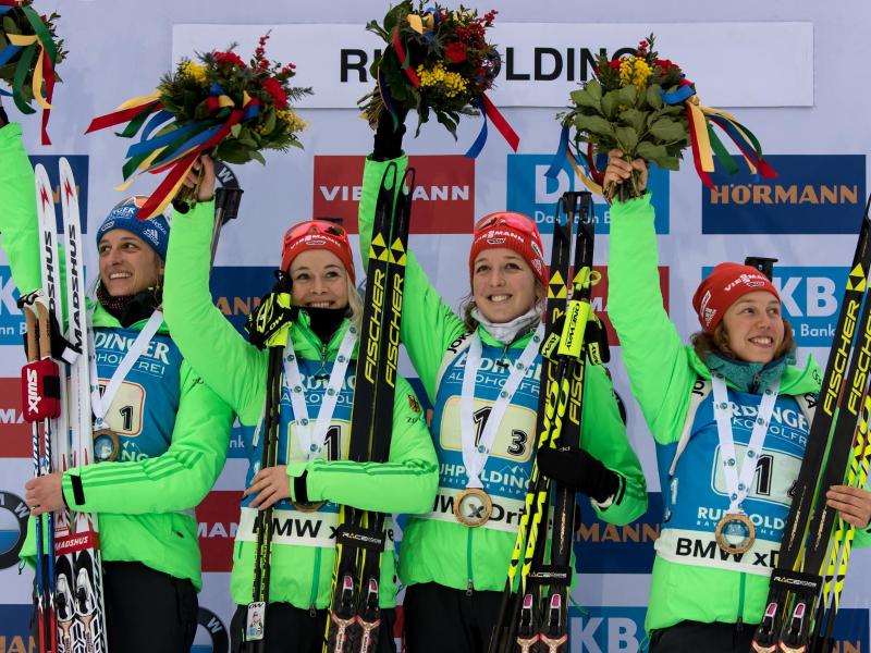 Deutsche Damen-Staffel mit Triumph in Ruhpolding