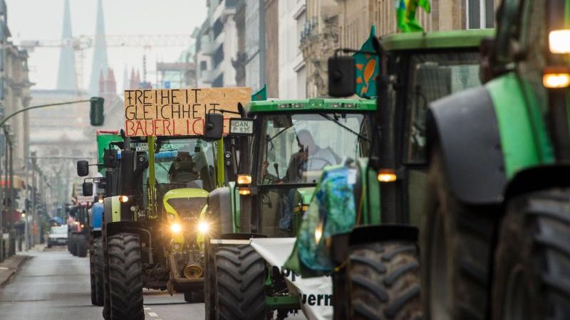 Tausende Bauern auf dem Weg nach Berlin Verkehrsbehinderungen erwartet